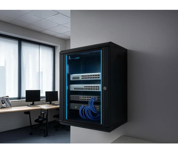 ExtraLink Lite 9U 530x400 Czarna wisząca - 1484054 - zdjęcie 6